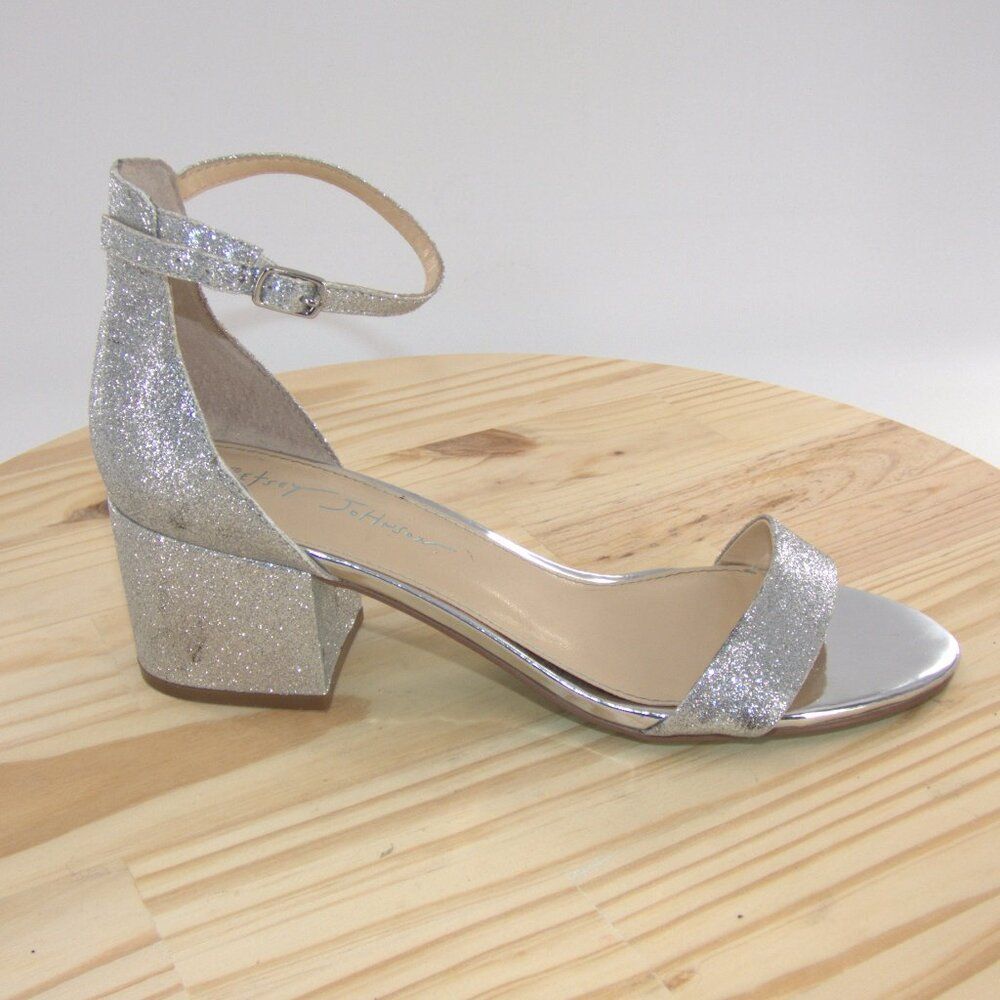 Betsey Johnson Silver Glitter Heels